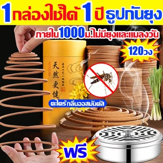 ธูปกันยุงแบบขด 120 วง ธูปไล่ยุงสมุนไพร กลิ่นตะไคร้หอม ยาจุดกันยุง ใช้ในบ้านและนอกบ้าน