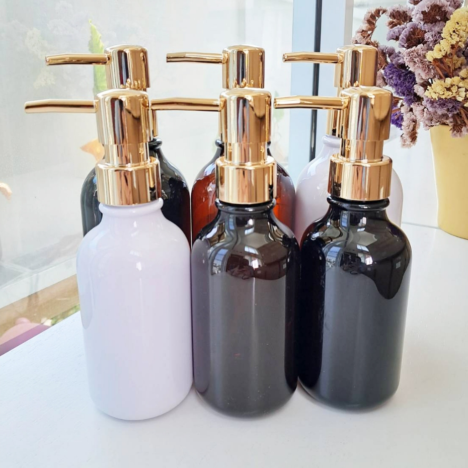 ขวดสบู่-แชมพู-โลชั่น หัวปั๊มทอง ขนาด 300-500 ml.