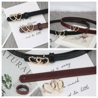 พร้อมส่ง!! เข็มขัดสไตล์เรียบง่าย สไตล์เกาหลี แฟชั่นตกแต่ง เข็มขัดเส้นเล็กสำหรับผู้หญิง เข็มขัดหนังPU（P81）