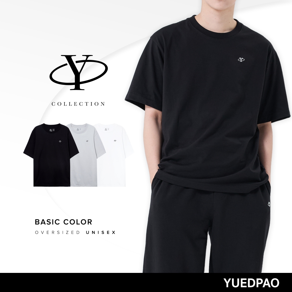 ซื้อ Yuedpao Oversized Y Collection ฉลองครบรอบ 5 ปี ผ้าหนายับยากรีดง่าย เสื้อยืดทรงหลวม เสื้อยืดเปล่า โอเวอร์ไซส์