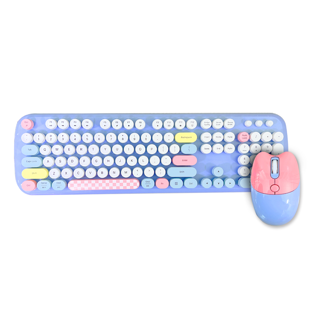 **แป้นอังกฤษ** รุ่นใหมไร้สายน่ารักมาก **แถมสติกเกอร์ไทย MOFii GEEZER Zero Cute Compact Wireless Keyb