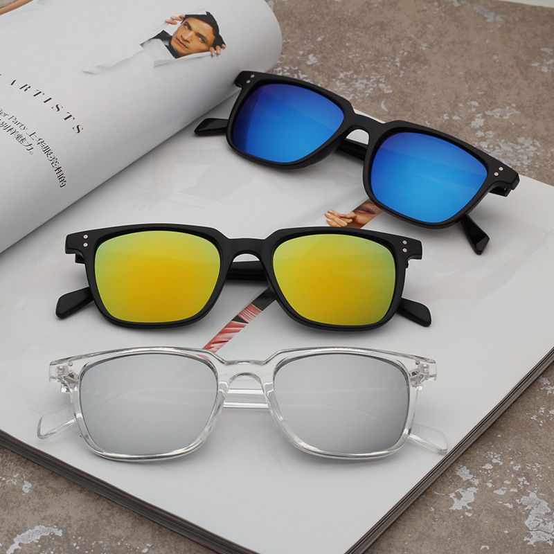 ร้านค้าไทย🔥แว่นกันแดดกล่องสี่เหลี่ยมป้องกันรังสียูวีแฟชั่นวินเทจเจ๋งผู้ชายผู้หญิงขนาดเล็กเบาพิเศษ - รูปที่ 2