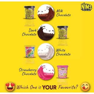 💥แท้! NIMS CRISPY CHOCOLATE 🍫 คริสปี้โกโก้ครั้นเคลือบช็อคโกแลตพรีเมี่ยม นำเข้า 250 กรัม+ช้อนทุกกระปุก