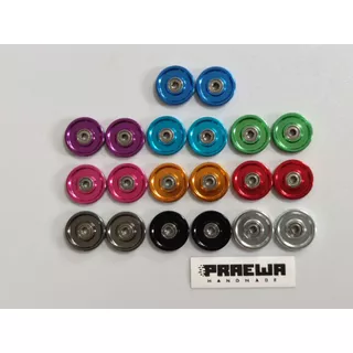 โรลเลอร์ 13mm แบบตัน ลื่นไหล ยอดนิยม - Mini4WD 13mm Aluminum Ball-Race Rollers (Ringless)