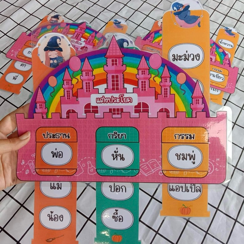 สื่อการสอน ปราสาทแต่งประโยค สื่อภาษาไทย