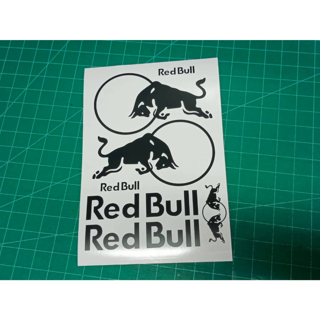 สติกเกอร์เซ็ท  Red bull ใช้ตกแต่งรถ และอุปกรณ์ต่าง ๆ