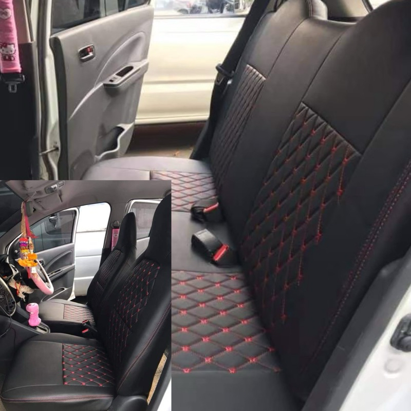 หุ้มเบาะเข้ารูป Suzuki Celerio ครบชุดหน้าหลัง คุณภาพมาตฐานสินค้าไทย หุ้มเบาะรถเก๋งเซเลริโอ้