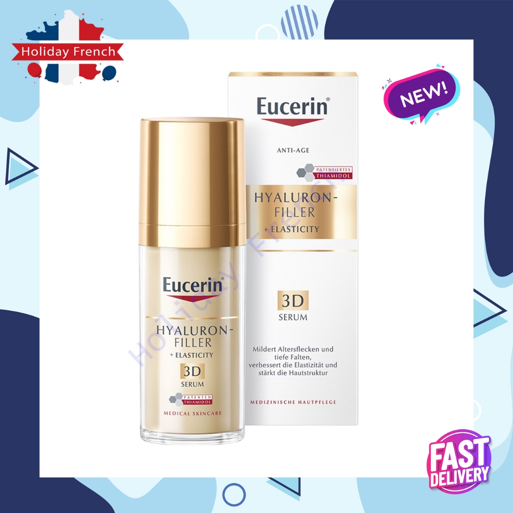 Eucerin Hyaluron Filler Elasticity 3D Serum 30ml แพคเกจยุโรป Eucerin Hyaluron [HD] Radiance Lift Filler 3D Serum