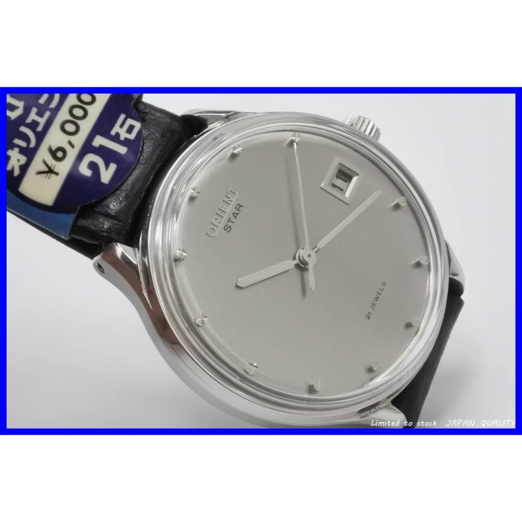 รุ่นที่หายากมาก ☆ 1960's Orient Star 21jewels นาฬิกาข้อมือผู้ชาย Hand-wound พร้อมแท็ก รายการในสต๊อกที่ตายแล้ว