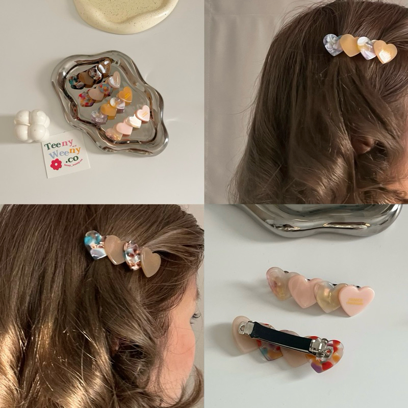 สีเข้าใหม่🧡💖💐 Loli heart hair clipราคาต่อชิ้น 🧡🩷💜กิ๊บติดผม กิ๊บหนีบผมรูปหัวใจ HEART HAIRCLIP ---- Teenyweeny.co พร้อมส่ง - รูปที่ 3