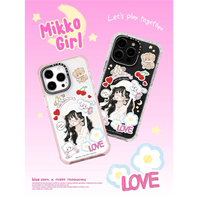 เคสไอโฟน Blue corn X Mikko girl💋 **เคสปกติ&แม่เหล็ก แท้💯 | Blue corn case iphone