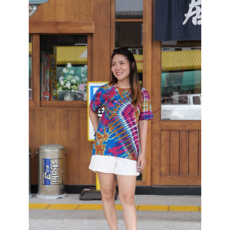 เสื้อยืดมัดย้อม ครามกัดลาย แบบที่ 2 thumbnail 6