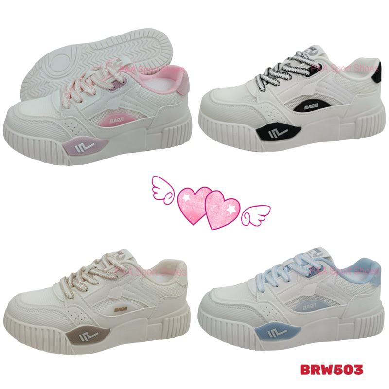 #รองเท้าผ้าโอจิbaoji #พื้นสูง 4 c.m. ทรงสวย #brw503