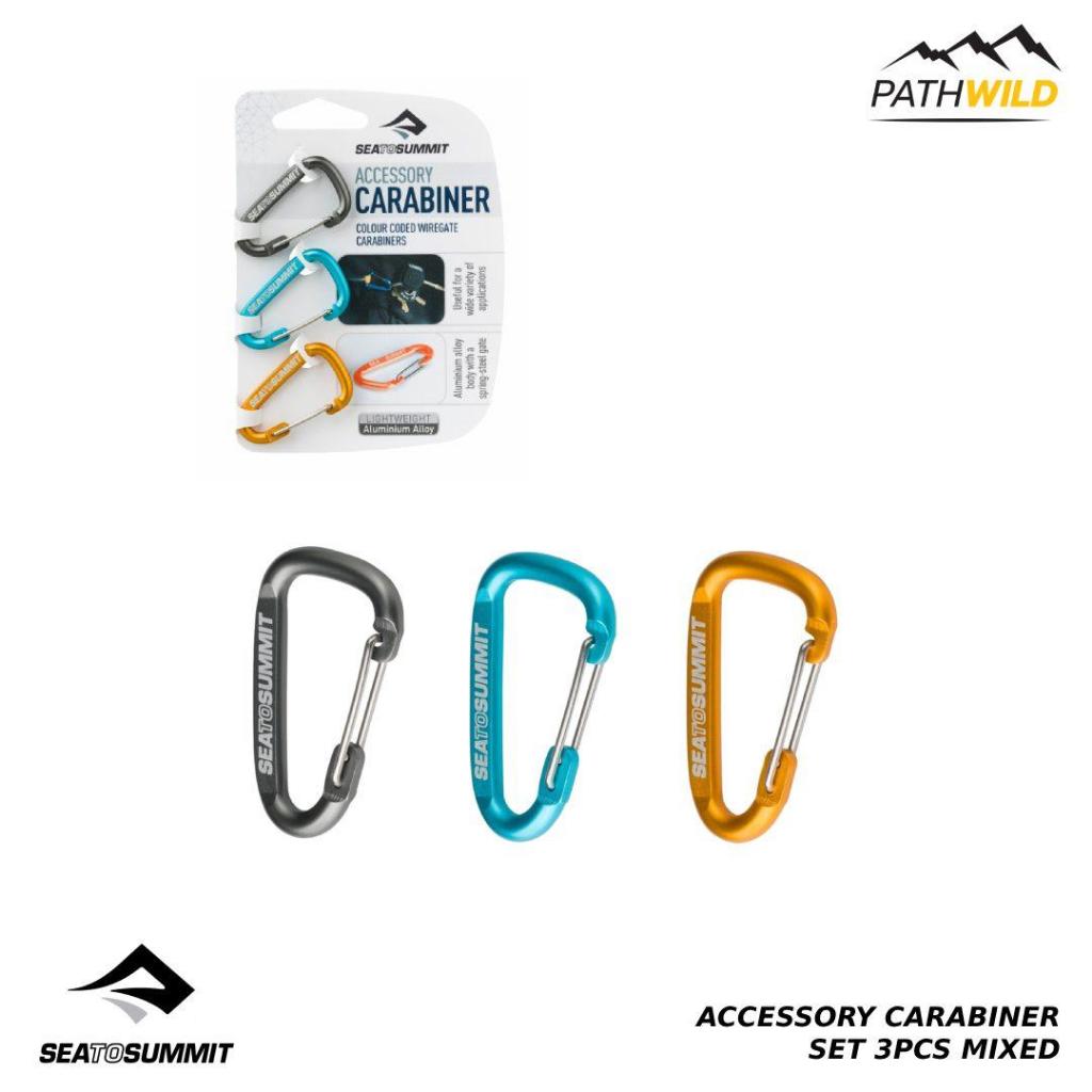 SEA TO SUMMIT ACCESSORY CARABINER SET 3PCS MIXED คาราบิเนอร์ขนาดเล็ก สำหรับเกี่ยว คล้องอุปกรณ์ ช่วยจัดระเบียบอุปกรณ์