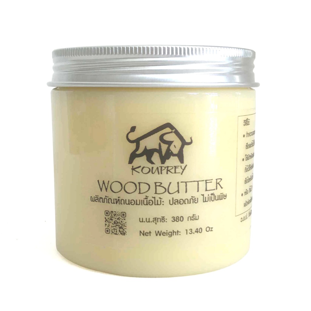 กูปรี ผลิตภัณฑ์ถนอมเนื้อไม้ แวกซ์ สูตรไม่มีกลิ่น 370ก KOUPREY Wood Butter Cutting Board Cream Spoon ฺButter Wax 13.05 Oz