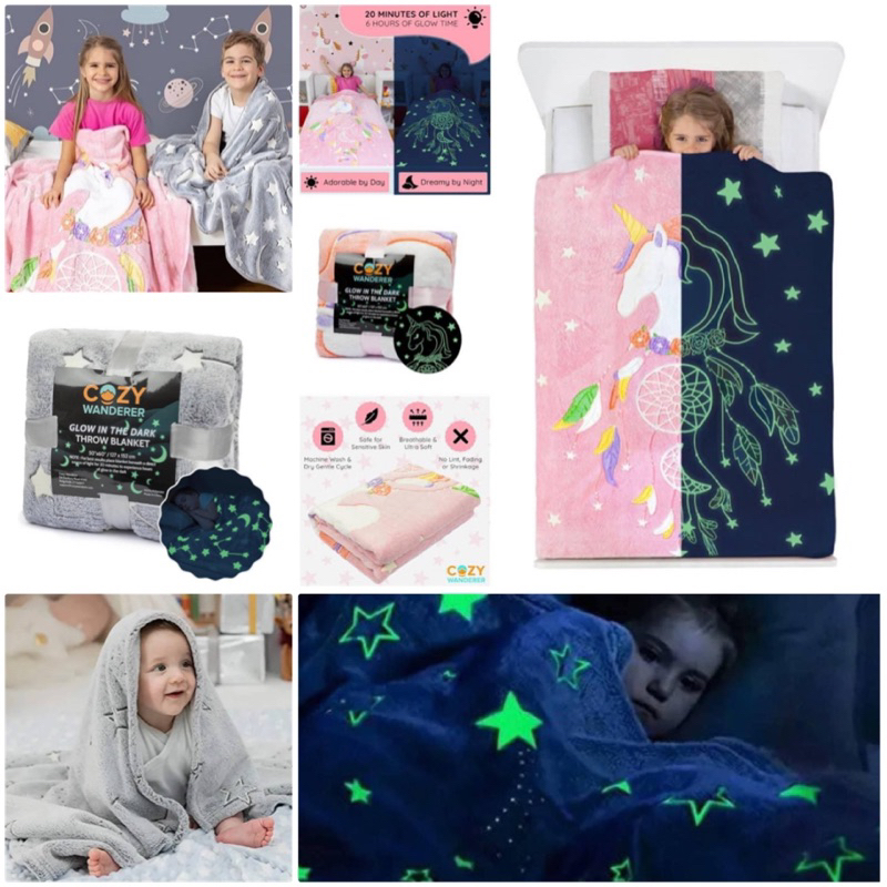 ผ้าห่มเรืองแสง 𝗖𝗼𝘇𝘆 𝗪𝗮𝗻𝗱𝗲𝗿𝗲𝗿 Glow in the Dark Blanket #ของแท้ 100%
