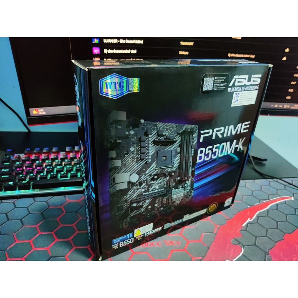 MAINBOARD (เมนบอร์ด) ASUS PRIME B550M-K (DDR4) (SOCKET AM4)มือ2