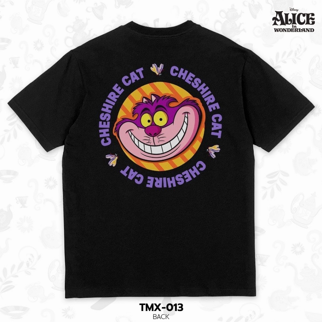 เสื้อยืด สตรีทแฟชั่น Alice in wonderland – Cheshire Cat ลิขสิทธิ์แท้100% Disney’s คอกลม แขนสั้น (TMX-013) ราคา ถูกที่สุด ดีลบีเคเค แกลเลอรีภาพที่ 4
