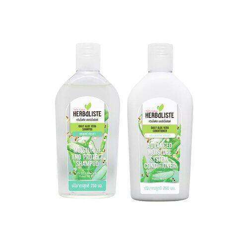 Twin Lotus Herbaliste ดอกบัวคู่ แชมพู / ครีมนวดผม สูตร เดลี่ อโลเวร่า 250 มล.