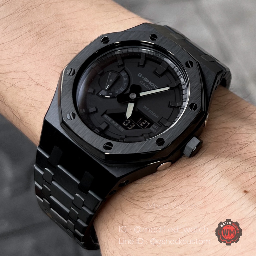 G-Shock Custom All in Black AP Style new Generation of Bezel and Strap