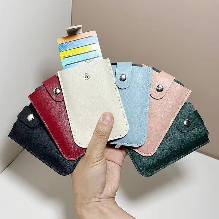 (B181#)กระเป๋าสตางค์ หนัง PU แบบดึงออก ขนาดเล็ก ใส่บัตรได้ 5 ช่อง ป้องกันการโจรกรรม สําหรับผู้ชาย