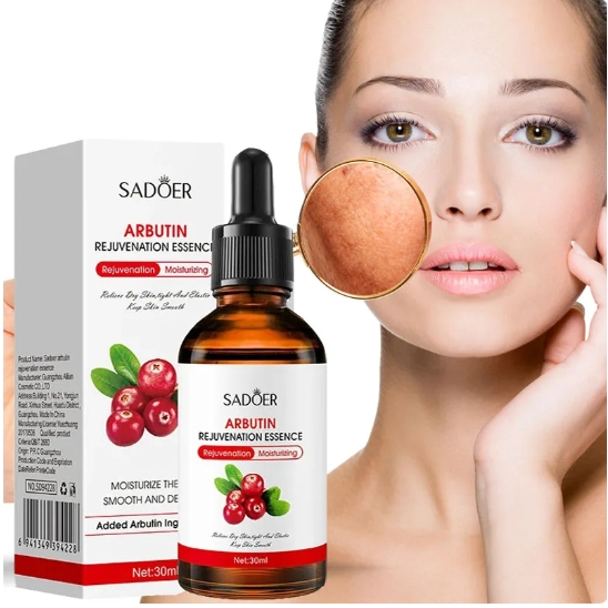 SADOER Arbutin Rejuvepation Essence เซรั่ม มีส่วนผสมของอาร์บูติน 30ml. กล่องขาวเชอร์รี่