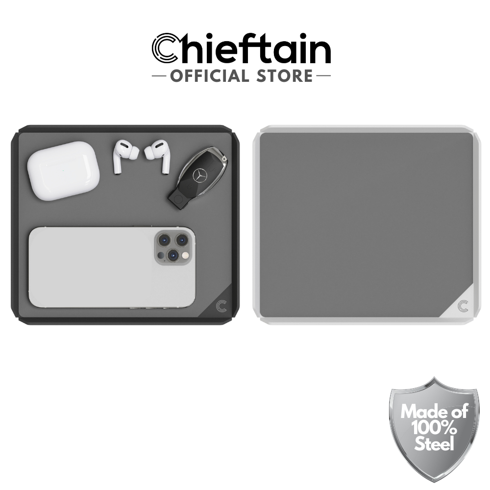 Chieftain Lifestyle Steel Tray 2pcs ถาดวางของ เหล็ก 2ชิ้น วางมือถือ วางกุญแจรถ ถาดใส่เครื่องปร
