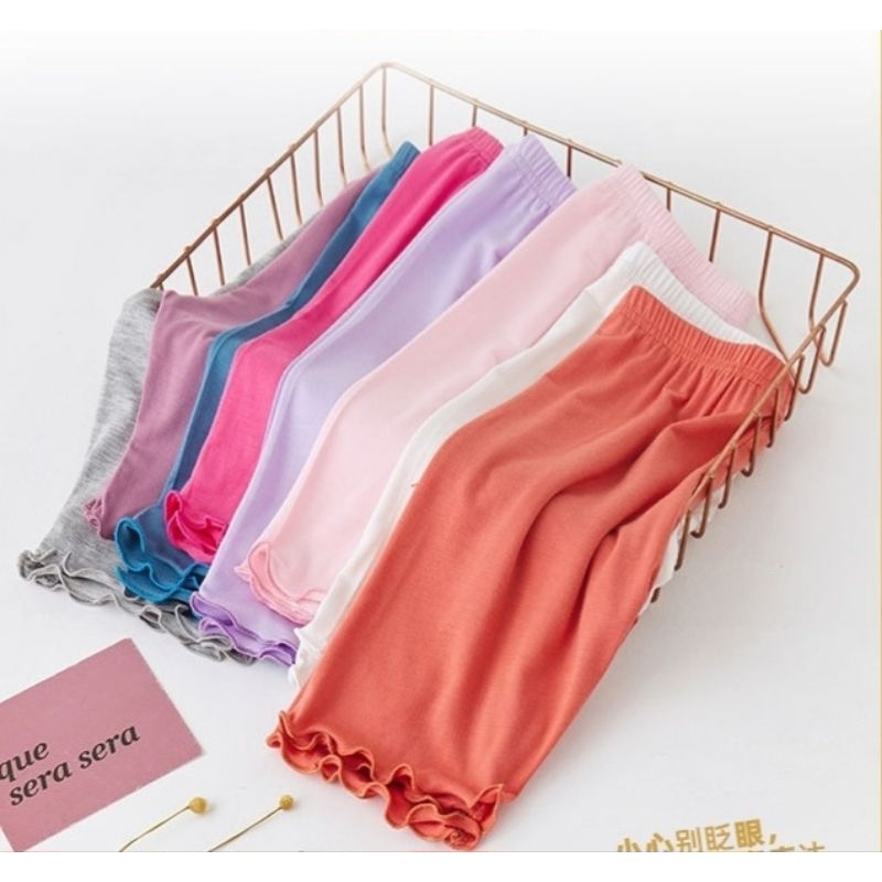 My_Kids shop กางเกงซับในเด็กหญิง เลคกิ้งเด็กผ้ายืดขา5ส่วน ใส่สบาย พร้อมส่ง