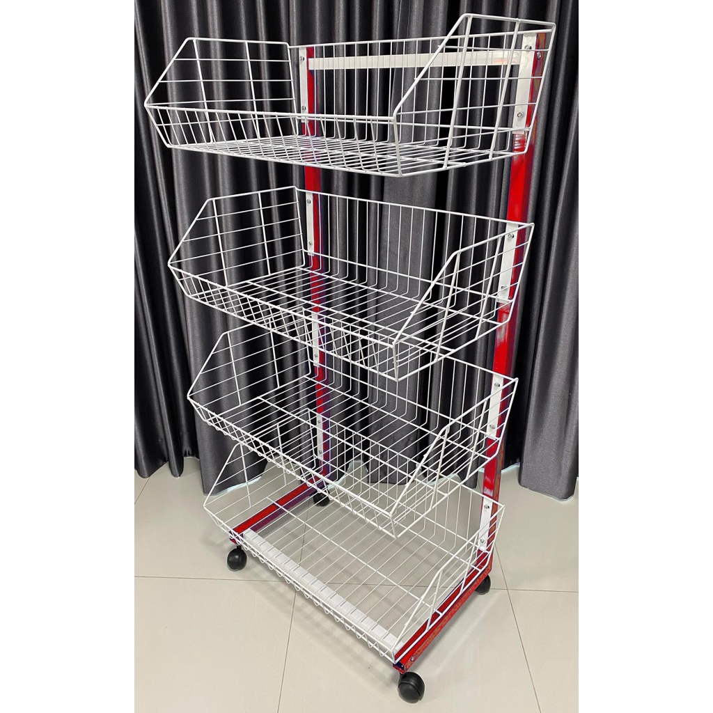 เชลฟ์มินิมาร์ท ชั้นวางขนม ชั้นตะกร้า วางสินค้า 4ขั้น 74c.m.