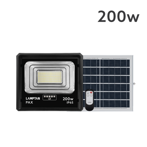 [รุ่นใหม่2024] LAMPTAN โคมไฟ สปอร์ตไลท์โซล่าเซลล์ รุ่นประหยัด PAX 200W LED solar light ประกันศูนย์1ปี