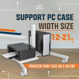 Ergonoz Computer Cart Standing Desk โต๊ะคอมพิวเตอร์ ปรับระดับความสูงได้ มีล้อเลื่อน (EGN-STA02)