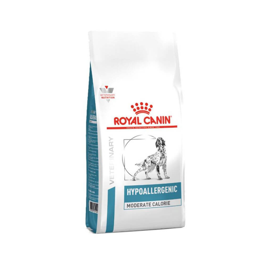 Royal canin Hypoallergenic Moderate Calorie ขนาด 1.5 และ 7 Kg อาหารเม็ดสุนัขแพ้สูตรพลังงานปานกลาง