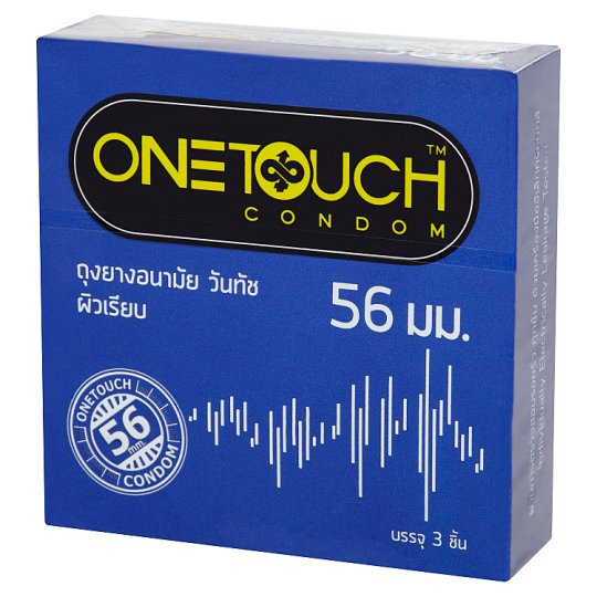ONETOUCH EXCITE 56 CONDOM ถุงยางอนามัย วันทัช เอ็กไซต์ ขนาด 56 มม. ลดความไวต่อความรู้สึกสัมผัส