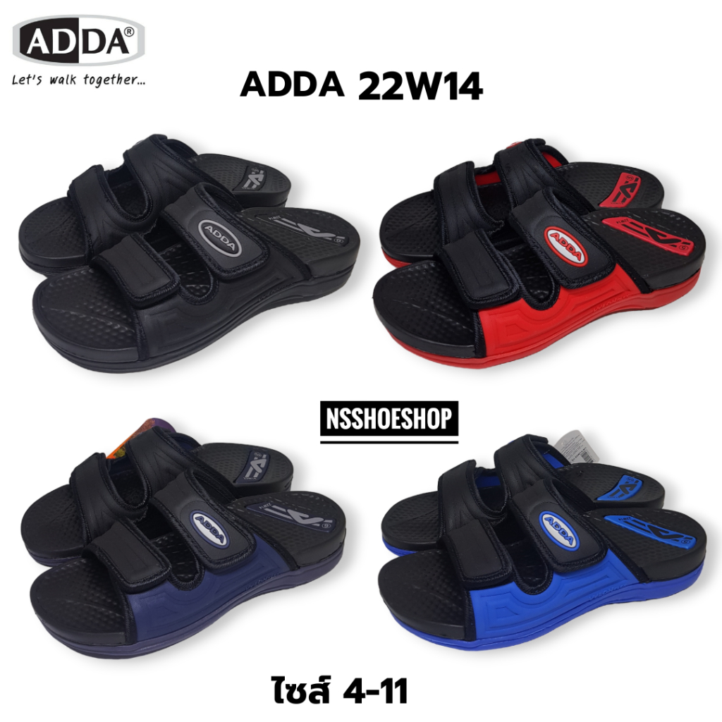 [ส่งทุกวัน] Adda 22W14 รองเท้าแตะแบบสวม ปรับสายได้ พื้นกันลื่น ไซส์ 4-11