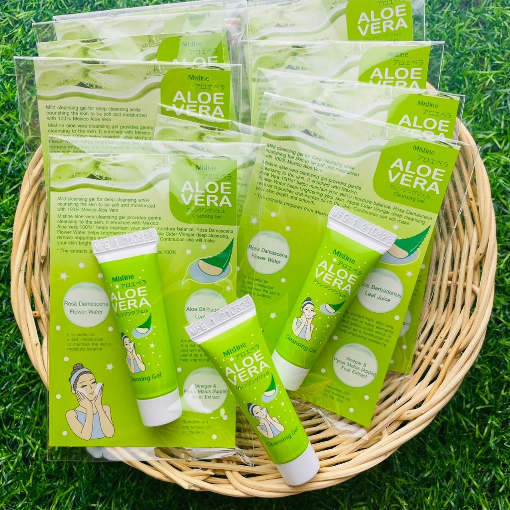 ( 1 ชิ้น ) Mistine Aloe Vera Cleansing Gel มิสทีน อโล เวร่า คลีนซิ่ง เจล