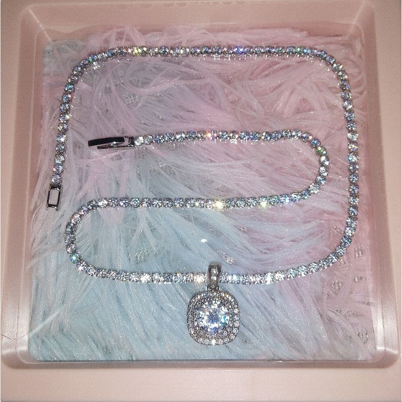 ⚡Sale⚡สร้อยคอพร้อมจี้เพชรCz AAA+