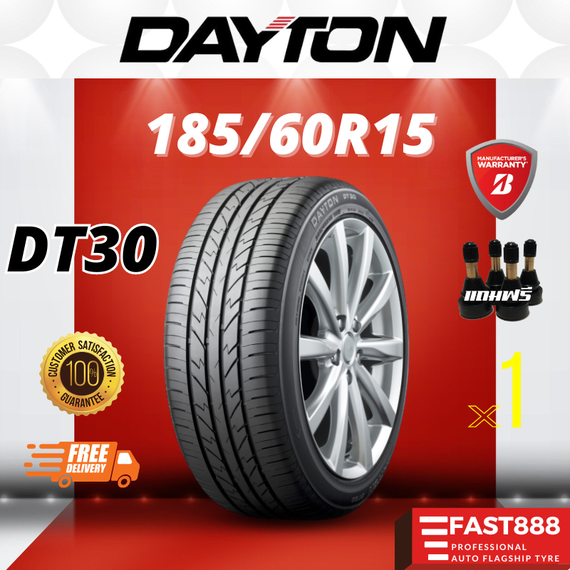 ปี2024 Dayton ขนาด 185/60 R15 รุ่น DT30 ผลิตโดยบริสโตน ยางรถยนต์ รถเก๋งขอบ15