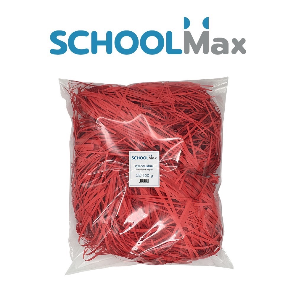 School Max กระดาษฝอยสี แดง บรรจุ 500g.