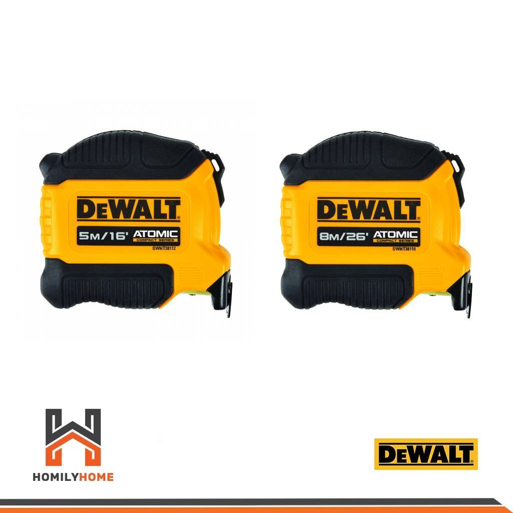 DEWALT ตลับเมตร ยาว 5 เมตร ATOMIC รุ่น DWHT38112 ยาว 8 เมตร รุ่น DWHT38118