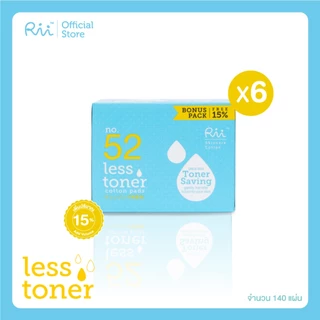 (แพ็คหก) Rii 52 Less Toner Cotton Pads 140 Pcs.