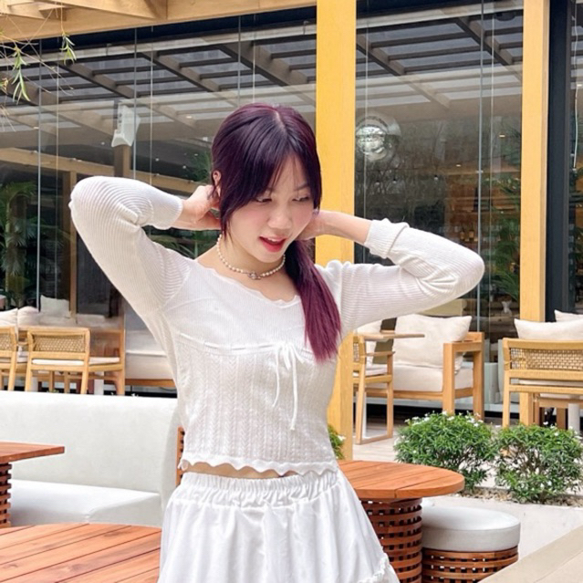 Pasley - Margaret Knit 🐝🌻 เสื้อแขนยาวไหมพรมดีเทลโบว์