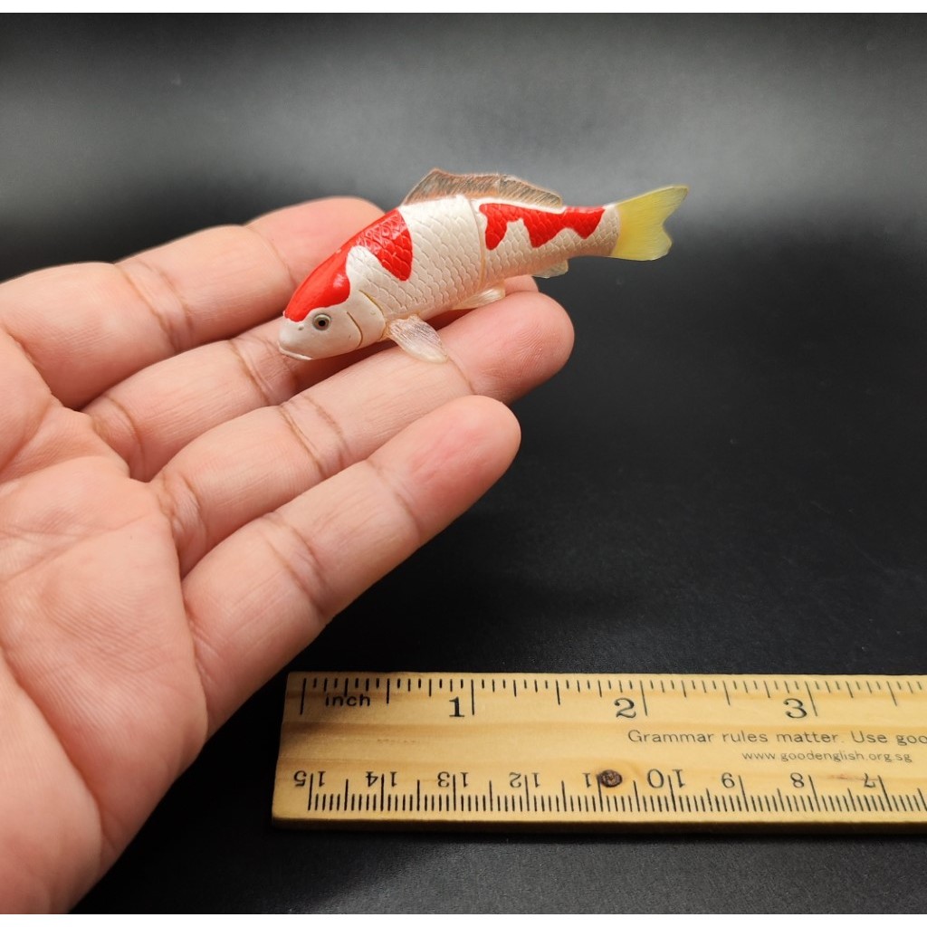 ฟิกเกอร์ สัตว์จิ๋ว ปลาคราฟญี่ปุ่น Furuta Kaiyodo Choco egg animal figure Japanese Koi Carp Red White fish