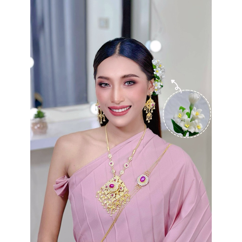 ดอกไม้ติดผม ดินปั้น(พร้อมส่งในไทย)