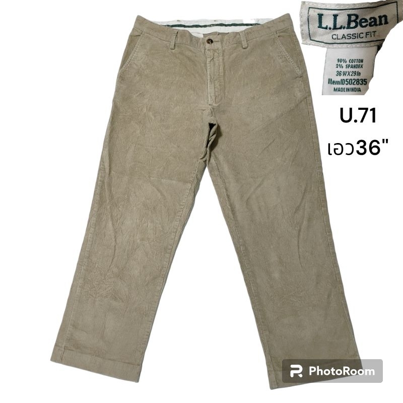 L.L.BEAN เอว36" กางเกงลูกฟูกชายมือสอง
