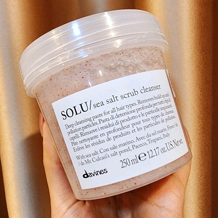 Davines Solu Sea Salt Scrub Cleanser 75/250ml สครับสำหรับหนังศีรษะ ขจัดเซลล์เสือมสภาพ พร้อมบำรุงหนังศีรษะ
