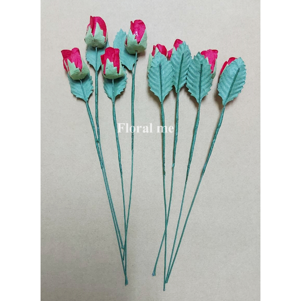 กุหลาบตูมก้านยาว(แพค100ดอก) กุหลาบวาเลนไทน์  ดอกกุหลาบ.1 ก้าน+ใบ - รูปที่ 3