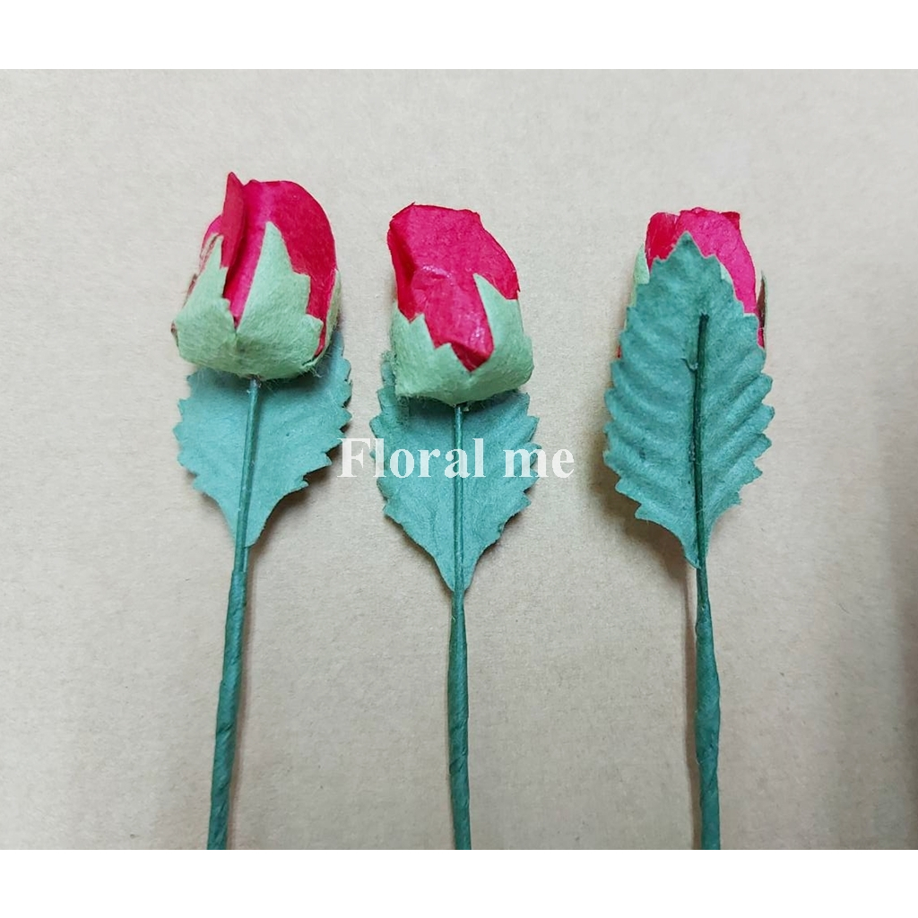 กุหลาบตูมก้านยาว(แพค100ดอก) กุหลาบวาเลนไทน์  ดอกกุหลาบ.1 ก้าน+ใบ - รูปที่ 5