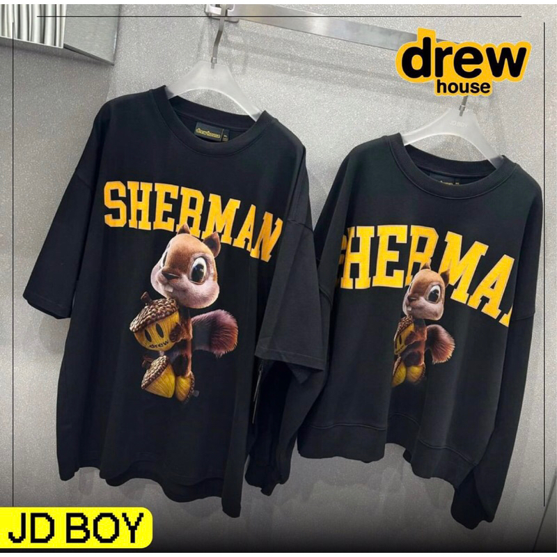 (ของแท้100%)สินค้าพร้อมส่ง JDBOY - Drew House Sherman tee เสื้อยืด ดรูเฮ้าท์ จัสติน บีเบอร์