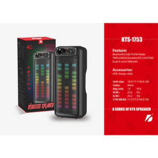 ซื้อ3รับของขวัญ,ลำโพงบลูทูธ Bluetooth KTS-1753 3นิ้ว/6.5นิ้ว เสียงทุ้มหนักแน่น ดอกลำโพง