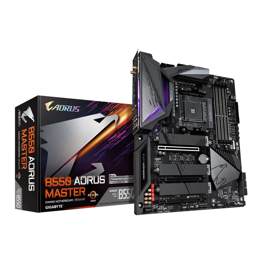 MAINBOARD (เมนบอร์ด) AM4 GIGABYTE B550 AORUS MASTER WIFI ประกันศูนย์ไทย พร้อมส่ง